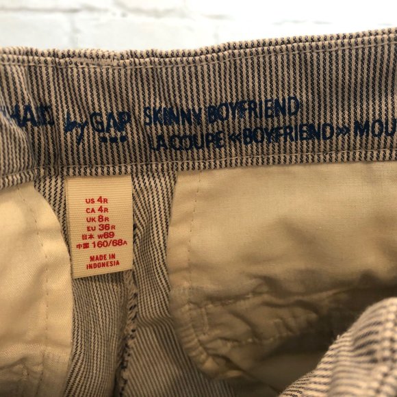 Gap Skinny Boyfriend Pin Striped Pant, Size 4 Reg. - Picture 6 of 7